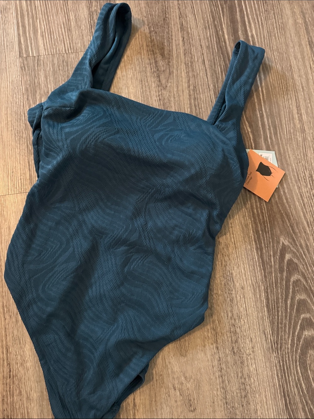 Shade & Shore Teal Textured One-Piece Swimsuit